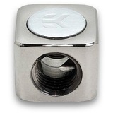 EKWB EK-AF T-Splitter 3F G1/4, Distributeur Argent, Laiton, Nickel, 24 mm, 21 mm