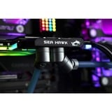 EKWB EK-Quantum Torque Rotary 90° - Satin Titanium, Connecteur Argent