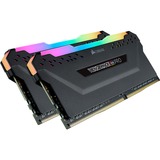 Corsair 16 Go DDR4-3200 Kit, Mémoire vive Noir, CMW16GX4M2C3200C16, Vengeance RGB PRO, XMP