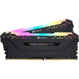 Corsair 16 Go DDR4-3600 Kit, Mémoire Noir, CMW16GX4M2Z3600C18, Vengeance RGB PRO, XMP, AMD Ryzen Optimisé