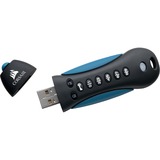 Corsair Padlock 3 64GB lecteur USB flash 64 Go USB Type-A 3.2 Gen 1 (3.1 Gen 1) Noir, Bleu, Clé USB Noir/Bleu, 64 Go, USB Type-A, 3.2 Gen 1 (3.1 Gen 1), Casquette, 150 g, Noir, Bleu