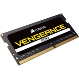 Corsair Vengeance 32GB (2x16GB) DDR4 module de mémoire 32 Go 2 x 16 Go 2666 MHz, Mémoire vive Noir, 32 Go, 2 x 16 Go, DDR4, 2666 MHz, 260-pin SO-DIMM