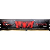 G.Skill D4 8Go 2400-15 AEGIS, Mémoire 8 Go, 1 x 8 Go, DDR4, 2400 MHz, 288-pin DIMM, Noir, Rouge