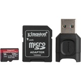 Kingston Canvas React Plus 128 Go microSDXC, Carte mémoire Noir, Incl. Adapter et MobileLite Plus microSD Reader