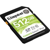 Kingston Canvas Select Plus SDXC 512 Go, Carte mémoire Noir, SDS2/512GB, Class 10 UHS-I U3
