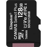 Kingston Carte microSD Canvas Select Plus 128 Go, Carte mémoire Noir, SDCS2/128GoSP, Classe 10 UHS-I A1
