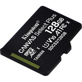 Kingston Carte microSD Canvas Select Plus 128 Go, Carte mémoire Noir, SDCS2/128GoSP, Classe 10 UHS-I A1