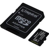Kingston Carte microSD Canvas Select Plus 512 Go, Carte mémoire Noir, SDCS2/512Go, Classe 10 UHS-I A1, Adaptateur inclus