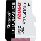 Kingston High Endurance 128 GB microSDXC, Carte mémoire Blanc/Noir, UHS-I (U1), Class 10, A1