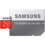 SAMSUNG 256 Go EVO +, Carte mémoire Rouge/Blanc, MB-MC256GA/EU, Class 10, incl. adaptateur