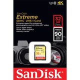 SanDisk Extreme 32 Go SDHC UHS-I Classe 10, Carte mémoire 32 Go, SDHC, Classe 10, UHS-I, 90 Mo/s, 40 Mo/s
