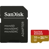 SanDisk Extreme microSDHC 32 Go , Carte mémoire UHS-I U3, Classe 10, V30, A2, adaptateur inclus
