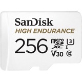 SanDisk MicroSDXC haute endurance 256 Go, Carte mémoire Blanc, UHS-I U3, Classe 10, V30
