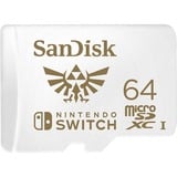 SanDisk MicroSDXC pour Nintendo Switch, Carte mémoire Blanc, UHS-I U3, V30