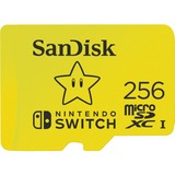 SanDisk Nintendo Switch 256 Gb microSDXC, Carte mémoire Jaune, UHS-I U3, V30
