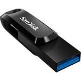 SanDisk Ultra Dual Drive Go lecteur USB flash 64 Go USB Type-A / USB Type-C 3.2 Gen 1 (3.1 Gen 1) Noir, Clé USB Noir, 64 Go, USB Type-A / USB Type-C, 3.2 Gen 1 (3.1 Gen 1), 150 Mo/s, Pivotant, Noir