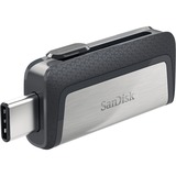 SanDisk Ultra Dual Drive USB Type-C lecteur USB flash 128 Go USB Type-A / USB Type-C 3.2 Gen 1 (3.1 Gen 1) Noir, Argent, Clé USB 128 Go, USB Type-A / USB Type-C, 3.2 Gen 1 (3.1 Gen 1), Slide, 9,1 g, Noir, Argent