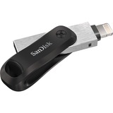 SanDisk iXpand Go 128 Go, Clé USB Noir/Argent, USB-A 3.2 Gen 1, Apple Lightning Connector