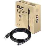 Club 3D DisplayPort 1.4 DSC 1.2 HBR3 HDR Bidirectionnel, Câble d'extension Noir, 3 mètres, 8K 60Hz