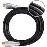 Club 3D HDMI 2.0 haute vitesse de première qualité, Câble Noir, 1 mètre, 4K 60Hz