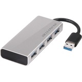 Club 3D Hub USB 3.0 4-Port + Adaptateur secteur  Aluminium, CSV-1431