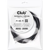 Club 3D Mini-DisplayPort 1.2 HBR2, Câble Noir, 2 mètres