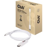 Club 3D USB-C 3.1 > DisplayPort 1.2 UHD, Adaptateur Blanc, 1,2 mètres