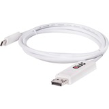 Club 3D USB-C 3.1 > DisplayPort 1.2 UHD, Adaptateur Blanc, 1,2 mètres