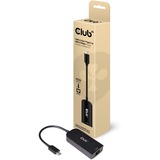 Club 3D USB-C 3.2 Gen1 > RJ-45 2.5Gbps, Adaptateur Noir, 0,16 mètres