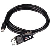 Club 3D USB-C > DisplayPort 1.4 , Adaptateur Noir, 1,8 mètre