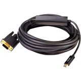 Club 3D USB-C - VGA Actif, Câble Noir, 5 mètres