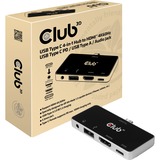 Club 3D USB Type C 4-en-1 Hub, Station d'accueil Noir/Blanc