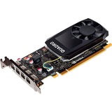 PNY VCQP1000DVIV2-PB carte graphique NVIDIA Quadro P1000 V2 4 Go GDDR5 Quadro P1000 V2, 4 Go, GDDR5, 128 bit, 5120 x 2880 pixels, PCI Express x16 3.0