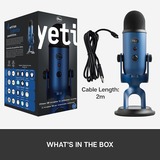 Blue Microphones  Yeti, Micro Bleu/Noir