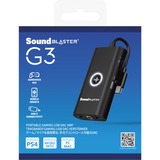 Creative SOUND BLASTER G3 7.1 canaux USB, Carte son Noir, 7.1 canaux, USB