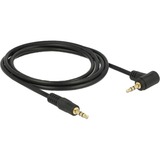 DeLOCK 2m 3.5mm M/M câble audio 3,5mm Noir Noir, 3,5mm, Mâle, 3,5mm, Mâle, 2 m, Noir