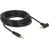 DeLOCK 3,5 mm mâle > 3,5 mm mâle, Câble Noir, 5 mètres