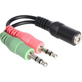 DeLOCK 65459 câble audio 0,012 m 3,5mm 2 x 3.5mm Noir, Câble en Y Noir, 3,5mm, Mâle, 2 x 3.5mm, Femelle, 0,012 m, Noir