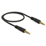 DeLOCK 85695 câble audio 0,5 m 3,5mm Noir Noir, 3,5mm, Mâle, 3,5mm, Mâle, 0,5 m, Noir