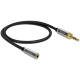 DeLOCK 85779 câble audio 0,5 m 3,5mm Noir, Gris, Câble d'extension Noir, 3,5mm, Mâle, 3,5mm, Femelle, 0,5 m, Noir, Gris
