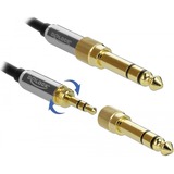 DeLOCK 85779 câble audio 0,5 m 3,5mm Noir, Gris, Câble d'extension Noir, 3,5mm, Mâle, 3,5mm, Femelle, 0,5 m, Noir, Gris