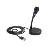 DeLOCK Microphone USB Noir, Plug & Play