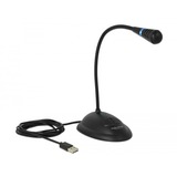 DeLOCK Microphone à col de cygne USB Noir