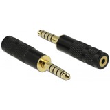 DeLOCK Prise stéréo mâle à 5 broches de 4,4 mm vers prise stéréo femelle à 4 broches de 2,5 mm, Adaptateur Noir