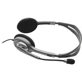 Logitech H110 headset, Casque/Écouteur Argent/gris, Avec fil, Bureau/Centre d'appels, 20 - 20000 Hz, 74 g, Casque, Noir, Argent, Vente au détail