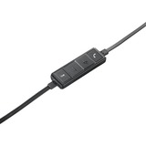 Logitech H650e Casque Avec fil Arceau Bureau/Centre d'appels USB Type-A Noir, Argent, Casque/Écouteur Noir, Avec fil, Bureau/Centre d'appels, 50 - 10000 Hz, 120 g, Casque, Noir, Argent