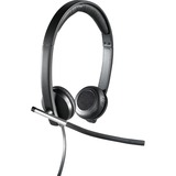 Logitech USB Headset Stereo H650e Casque Avec fil Arceau Bureau/Centre d'appels Noir, Argent, Casque/Écouteur Noir, Avec fil, Bureau/Centre d'appels, 50 - 10000 Hz, 120 g, Casque, Noir, Argent