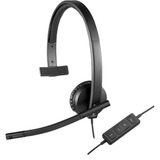 Logitech USB Mono Headset H570e casque on-ear Noir