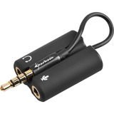 Sharkoon PMP35 câble audio 0,12 m 3,5mm Noir Noir, 3,5mm, Mâle, 3,5mm, Femelle, 0,12 m, Noir