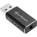 Sharkoon Pro S USB Cartes sons, Carte son Noir, 24 bit, 100 dB, USB